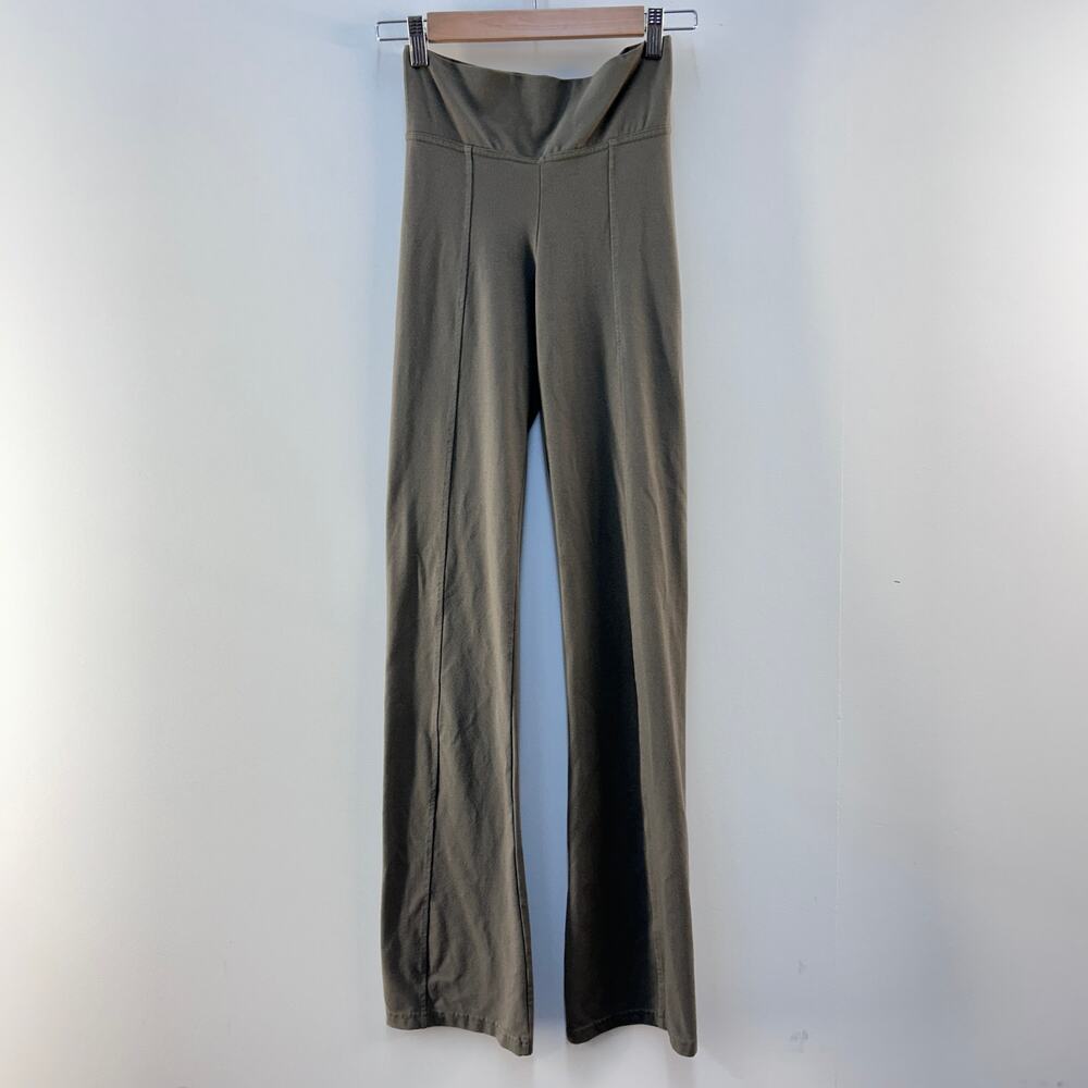 High-Waist Olive Green Boot Cut Yoga Pants